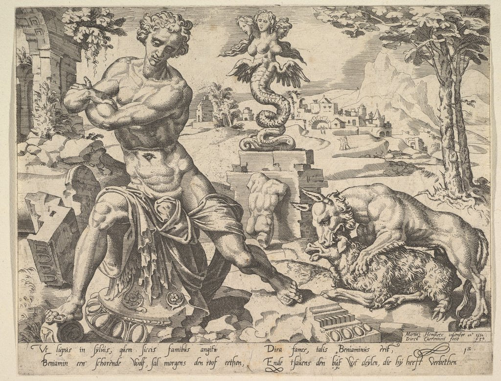 Detail of Benjamin, from the series The Twelve Patriarchs, 1550 by Dirck Volkertsen Coornhert
