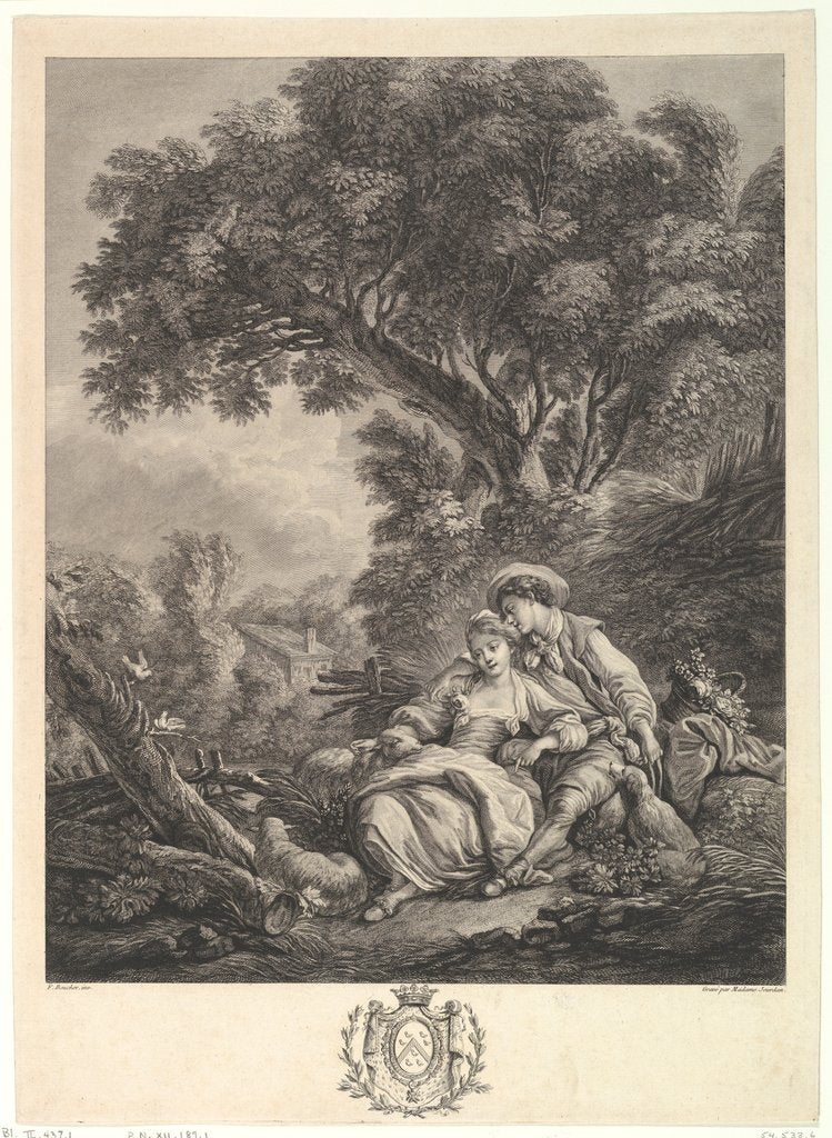 Detail of Pensant-ils à ce mouton?, late 18th century by Madame Jourdan