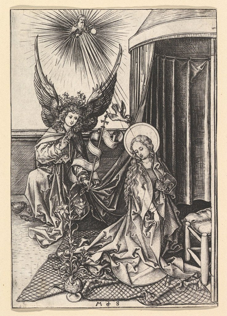 Detail of The Annunciation, ca. 1435-1491 by Martin Schongauer
