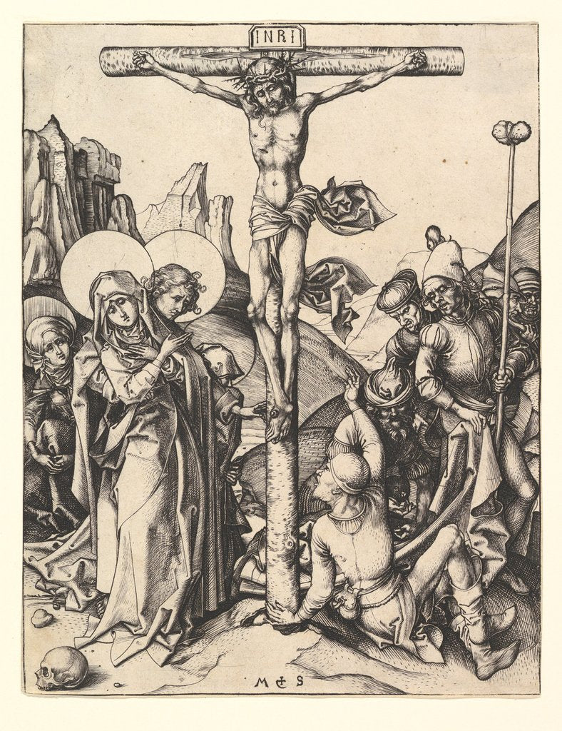 Detail of Crucifixion, ca. 1435-1491 by Martin Schongauer