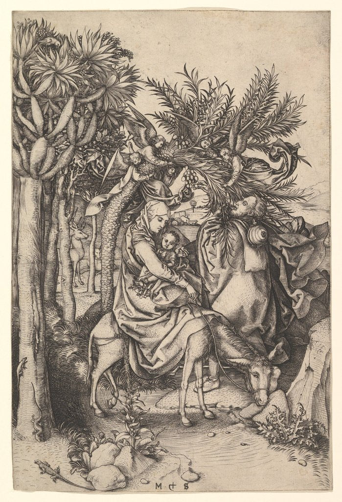Detail of Rest on the Flight into Egypt, ca. 1435-1491 by Martin Schongauer