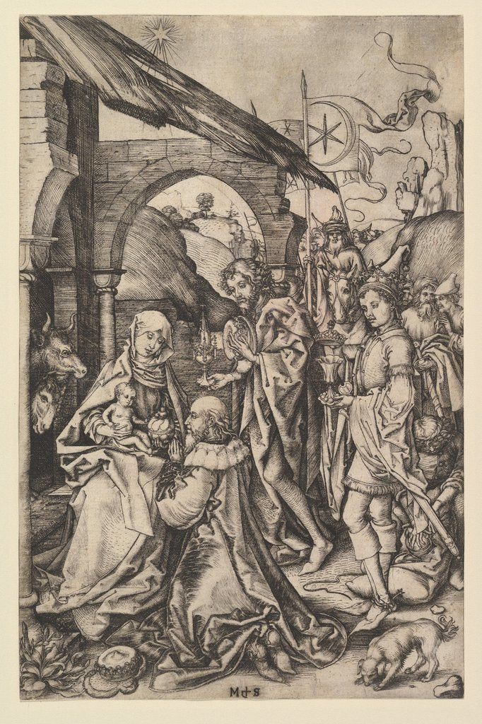 Detail of The Adoration of the Magi, ca. 1435-1491 by Martin Schongauer