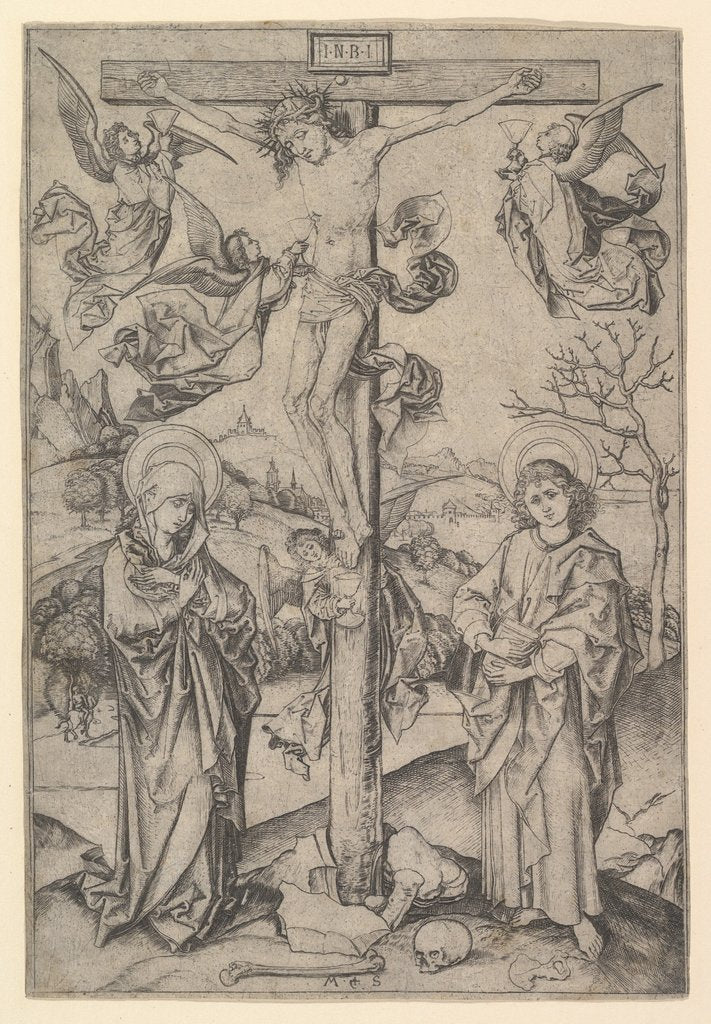 Detail of The Crucifixion with Four Angels, ca. 1435-1491 by Martin Schongauer