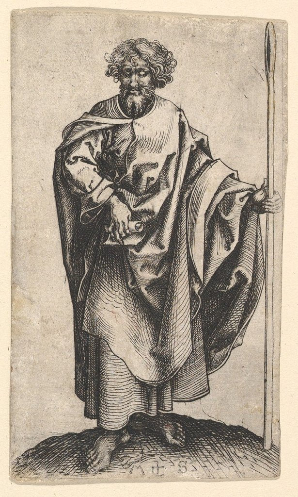 Detail of St. Thomas, ca. 1435-1491 by Martin Schongauer