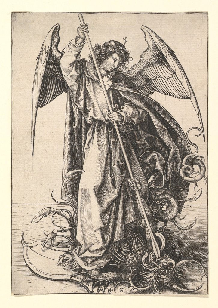 Detail of St. Michael, ca. 1435-1491 by Martin Schongauer