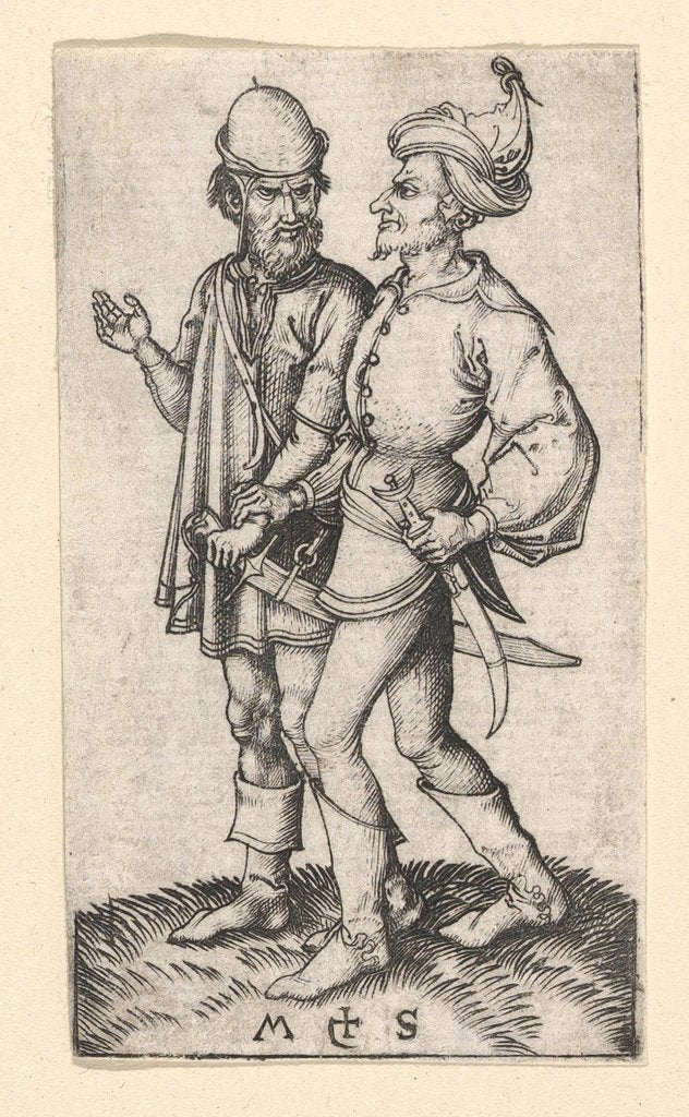 Detail of Two Turks, ca. 1435-1491 by Martin Schongauer