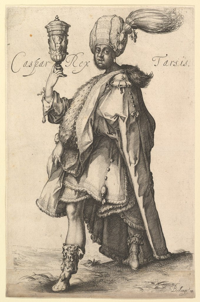 Detail of Caspar, after Three Magi series by Jacques Bellange, ca. 1615 by Matthaus Merian