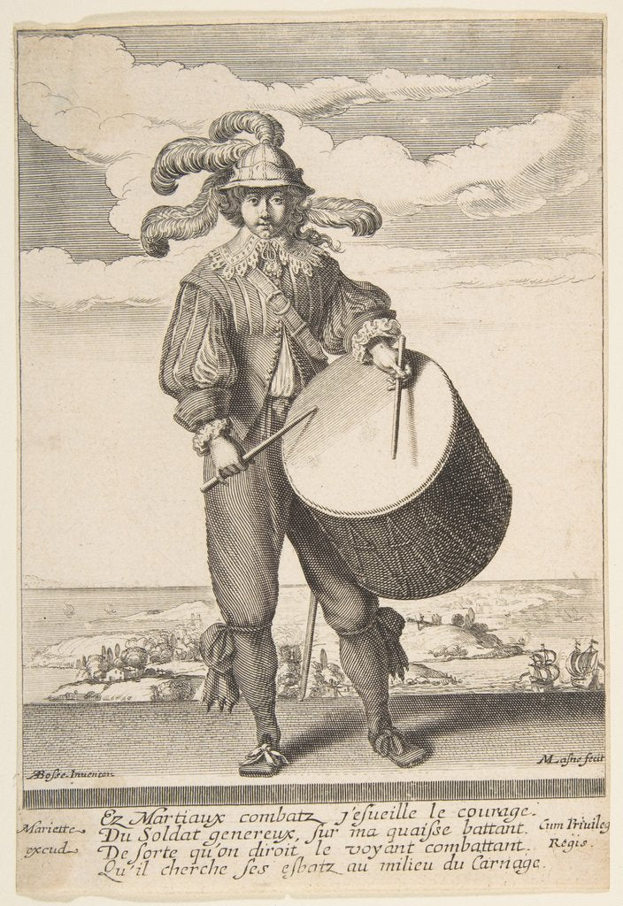 Detail of The Drummer, 1620-1667 by Michel Lasne