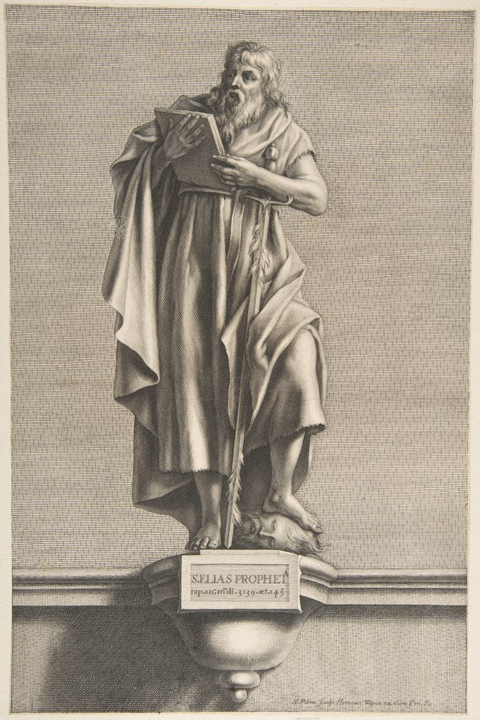 Detail of The Prophet Elias by Nicolas Pitau