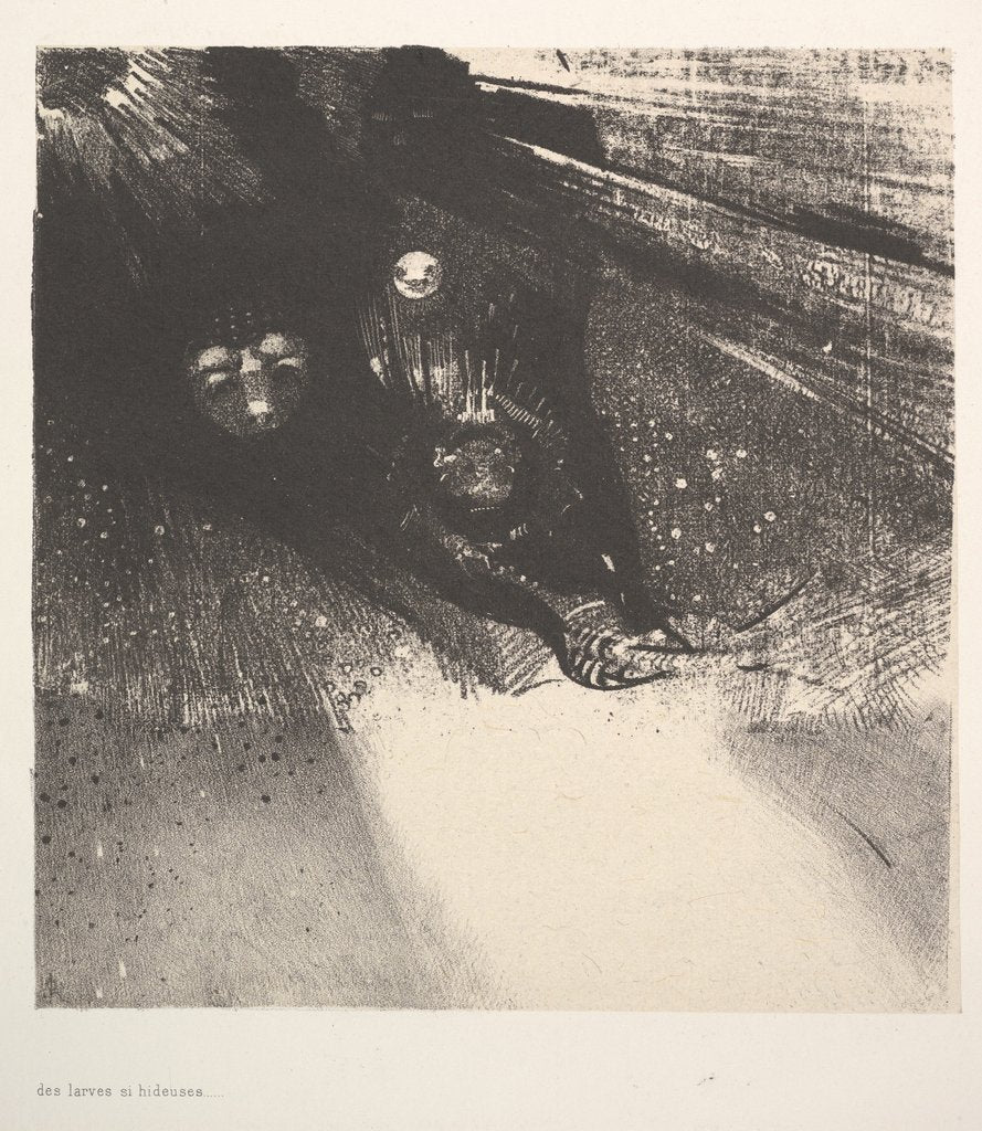 Detail of Hideous Larvae, 1896 by Odilon Redon
