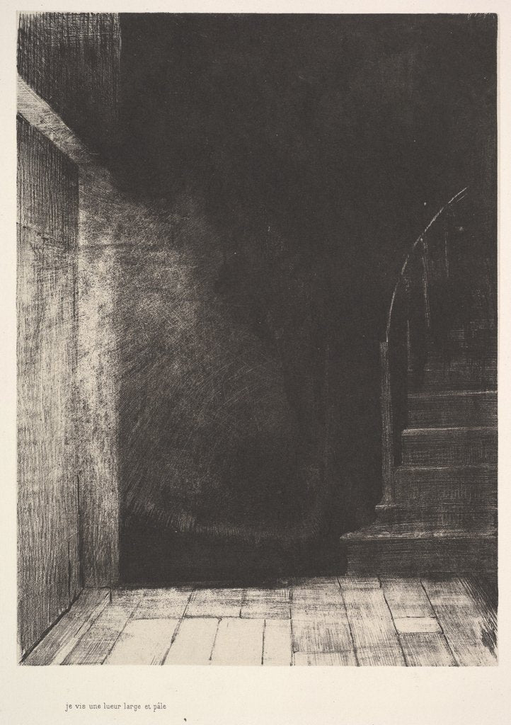 Detail of I saw a flash of light, large and pale, 1896 by Odilon Redon