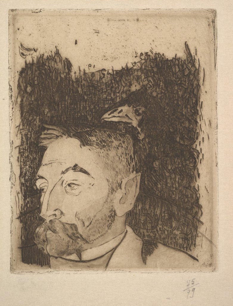 Detail of Portrait of Stéphane Mallarmé, 1891 by Paul Gauguin