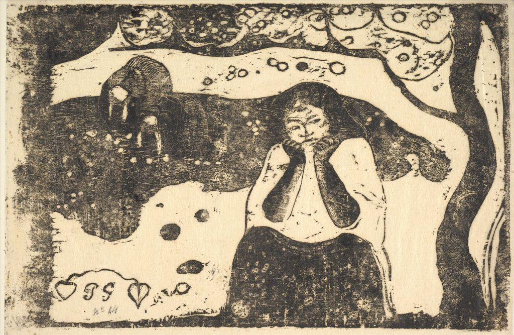 Detail of Human Misery, 1898-99 by Paul Gauguin