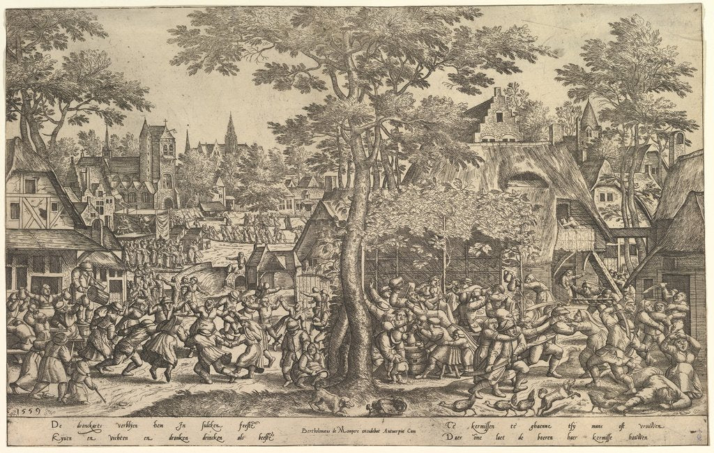 Detail of Peasant Fair, 1559 by Peeter van der Borcht