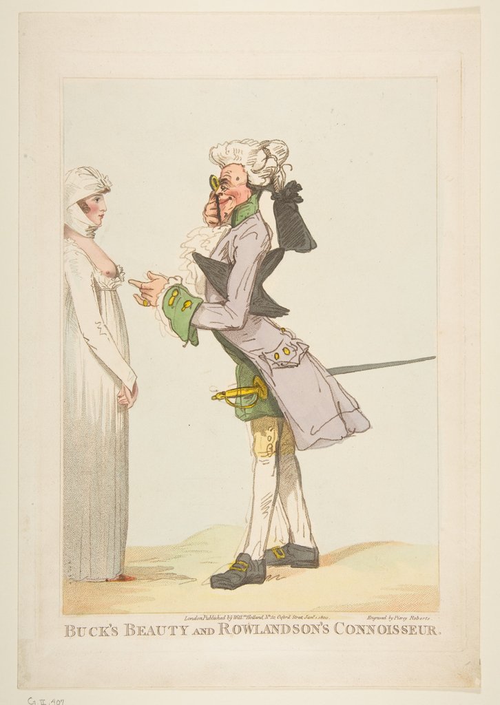 Detail of Buck's Beauty and Rowlandson's Connoisseur, January 1, 1800 by Piercy Roberts