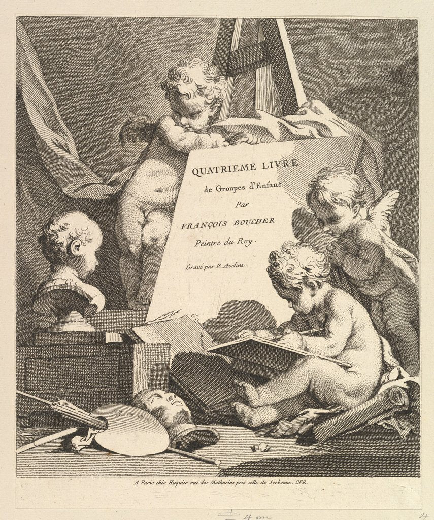 Detail of Frontispiece, 1727-60 by Pierre Alexandre Aveline