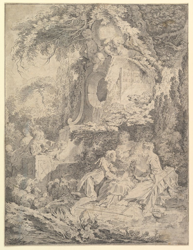 Detail of Fountain of Love, 1738 by Pierre Alexandre Aveline