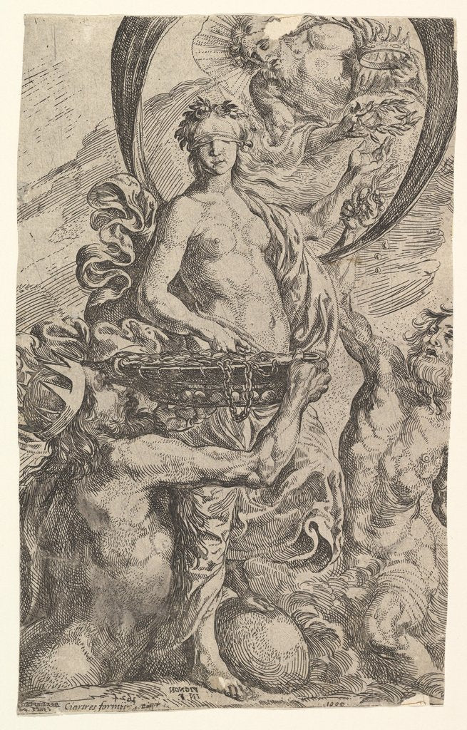 Detail of Jupiter, Pluto and Neptune Offering their Riches to Fortune, 1624 by Pierre Brebiette