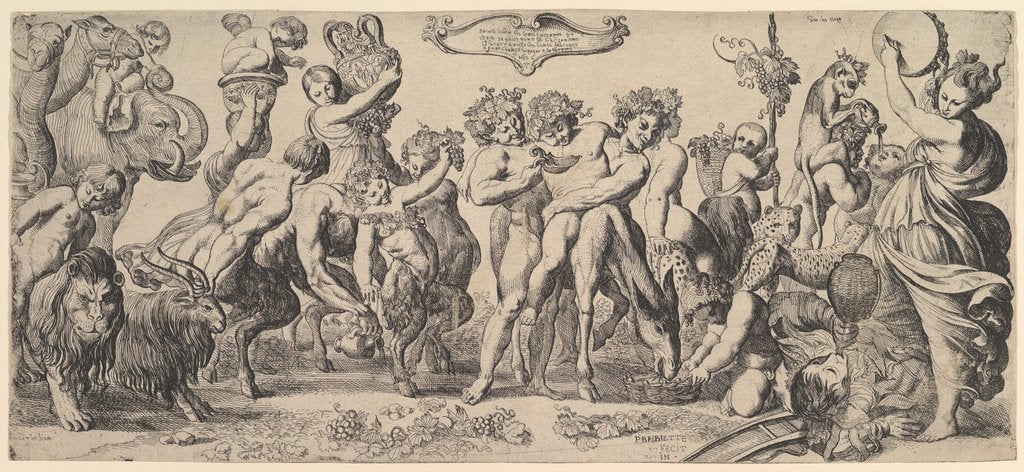 Detail of Triumph of Bacchus, 17th century by Pierre Brebiette