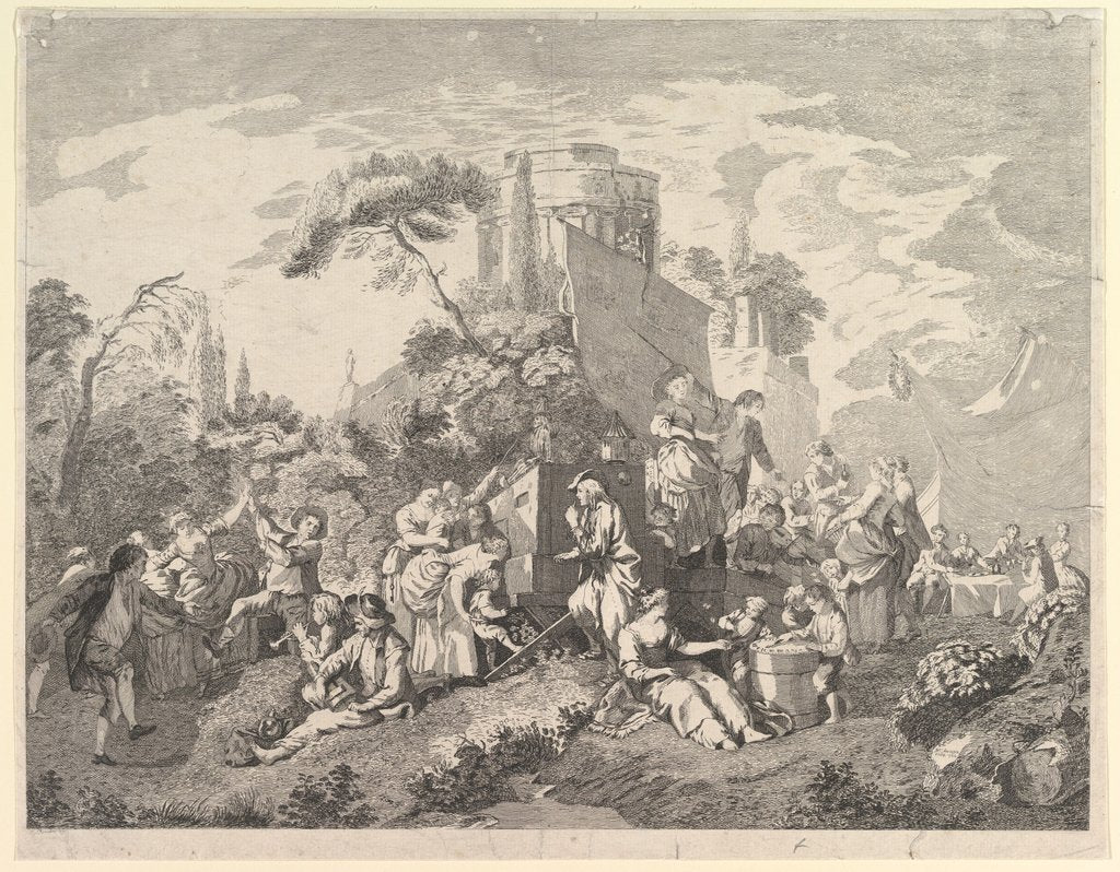 Detail of Country Fair, 1762 by Pierre Charles Levesque