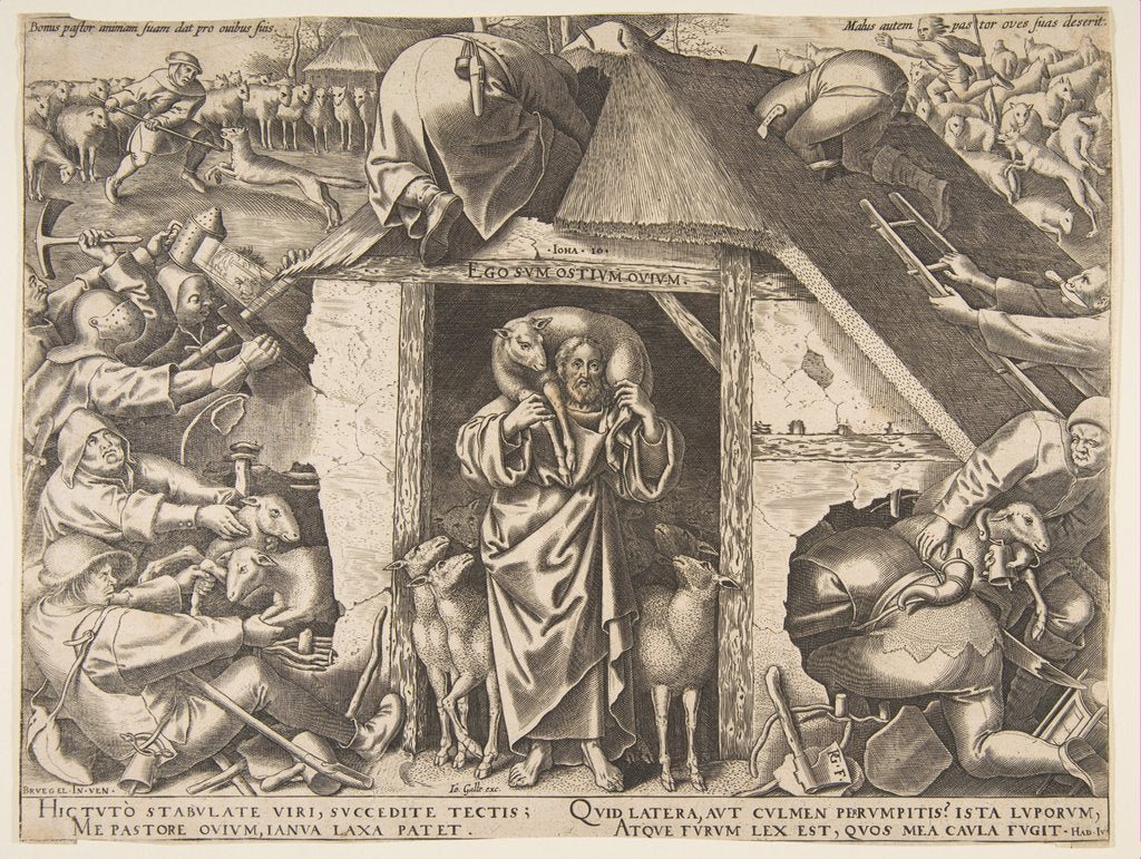 Detail of The Parable of the Good Shepherd, 1565 by Philip Galle