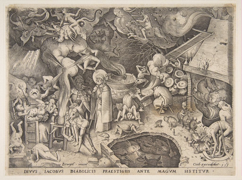 Detail of St. James and the Magician Hermogenes from The Story of the Magician Hermogenes, 1565 by Pieter van der Heyden