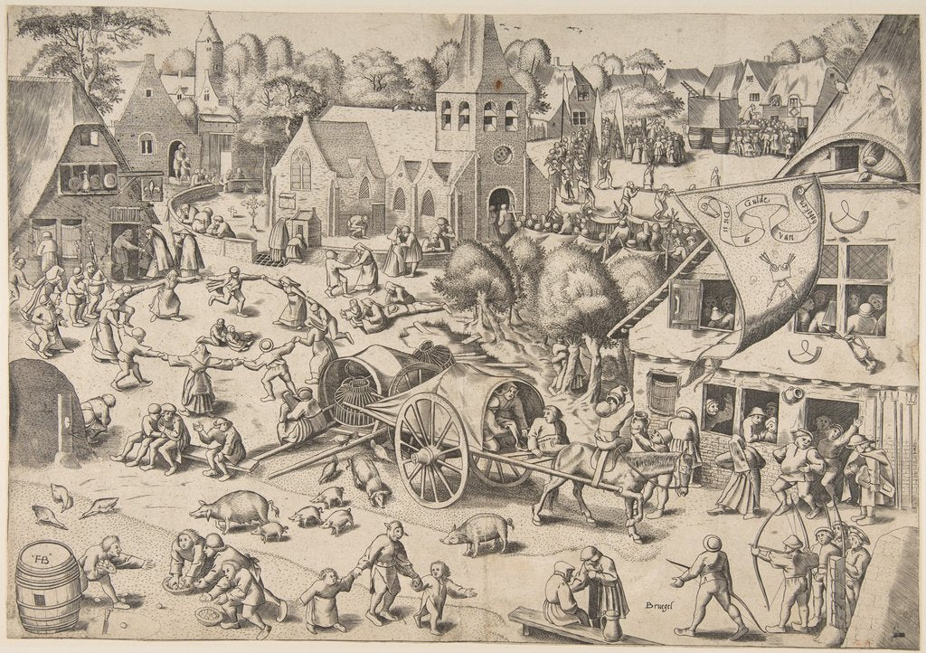 Detail of The Kermis at Hoboken, ca. 1559 by Frans Hogenberg