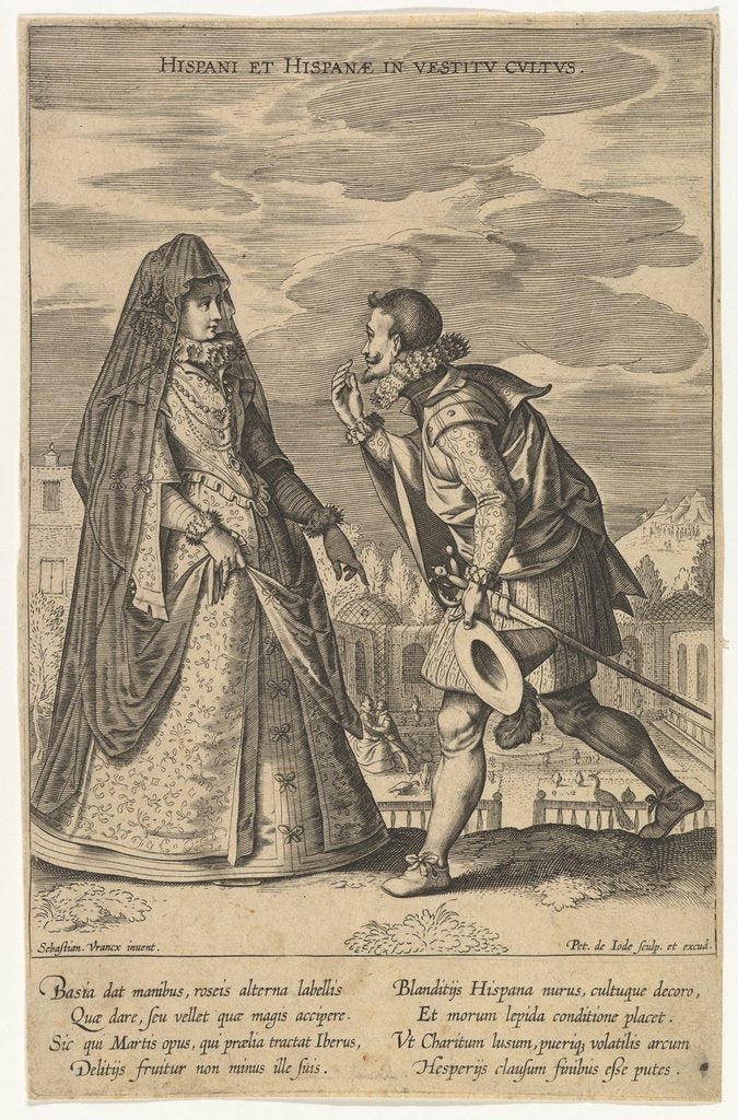 Detail of Hispani et Hispanae in Vestitu Cultus, from Fashions of Different Nations by Pieter de Jode I
