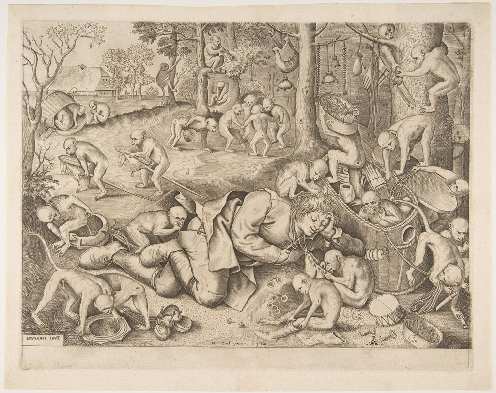 The Merchant Robbed by Monkeys, 1562 by Pieter van der Heyden/Pieter Bruegel the Elder