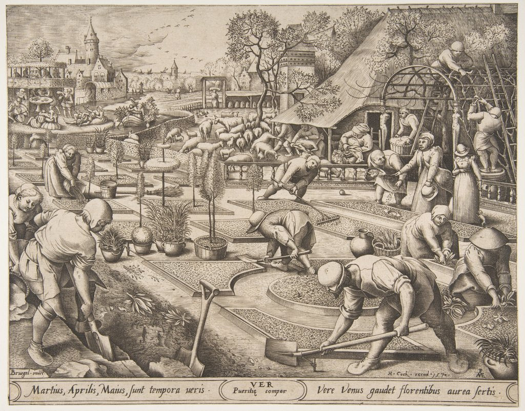 Detail of Spring from The Seasons, 1570 by Pieter van der Heyden