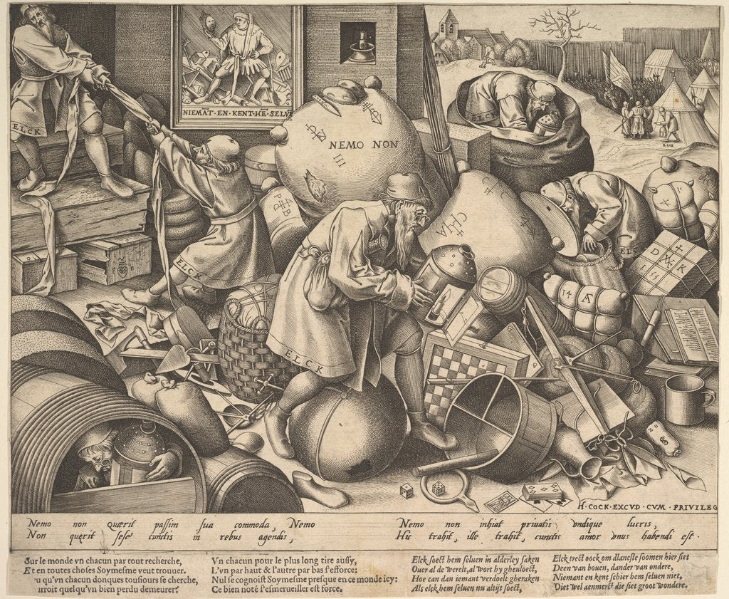 Detail of Everyman, ca.1558 by Pieter Bruegel the Elder/Pieter van der Heyden
