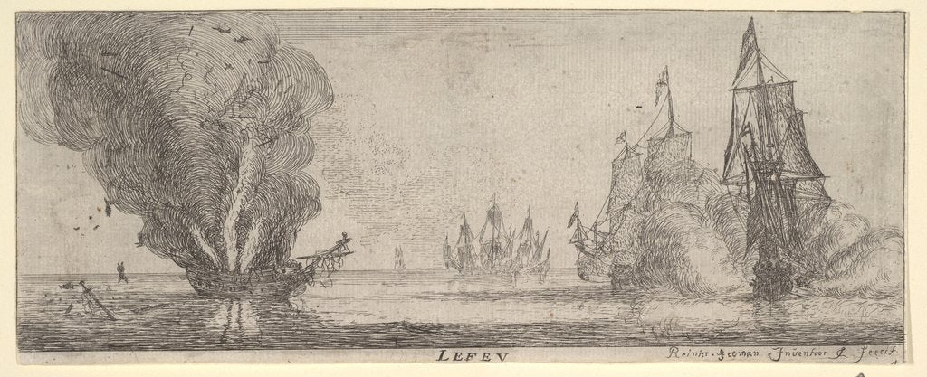 Detail of Le Feu, from The Elements, 17th century by Reinier Zeeman