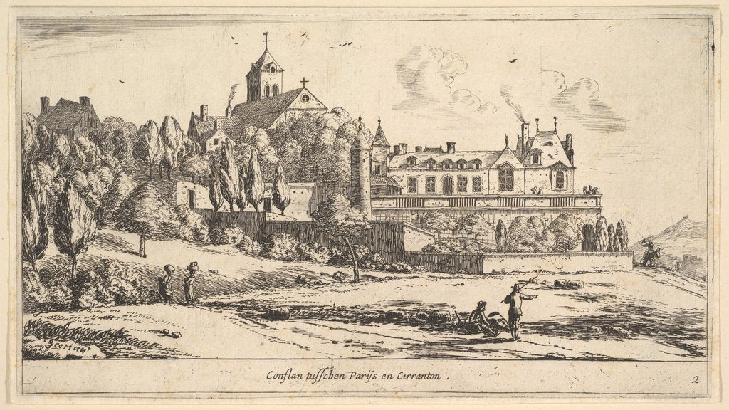 Detail of View of Conflans, 17th century by Reinier Zeeman