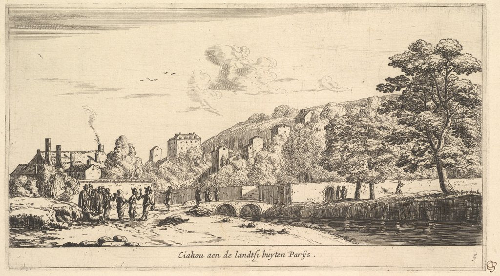Detail of View of Chaillot in Paris, 17th century by Reinier Zeeman