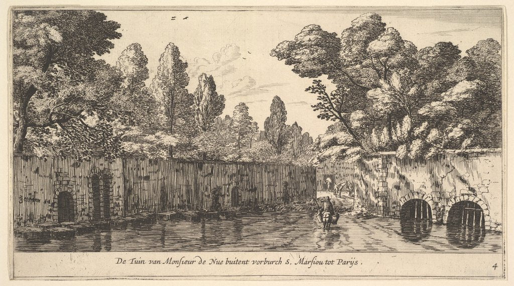 Detail of The Garden of M. de Nue Outside of the Suburb of S. Marceau near Paris, 17th century by Reinier Zeeman