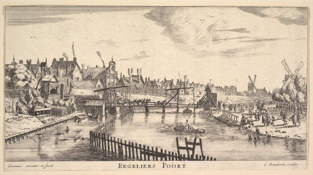 Detail of Regeliers Poort, mid-17th century by Reinier Zeeman