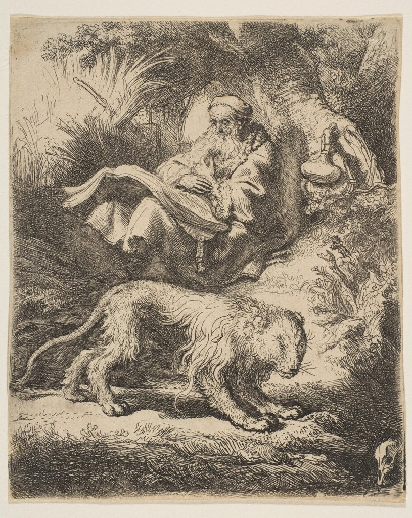 Detail of St. Jerome Reading, 1634 by Rembrandt Harmensz van Rijn