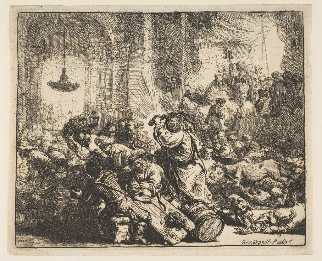 Detail of Christ Driving the Money-Changers from the Temple, 1635 by Rembrandt Harmensz van Rijn