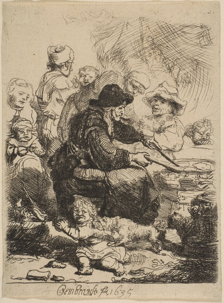 Detail of The Pancake Woman, 1635 by Rembrandt Harmensz van Rijn