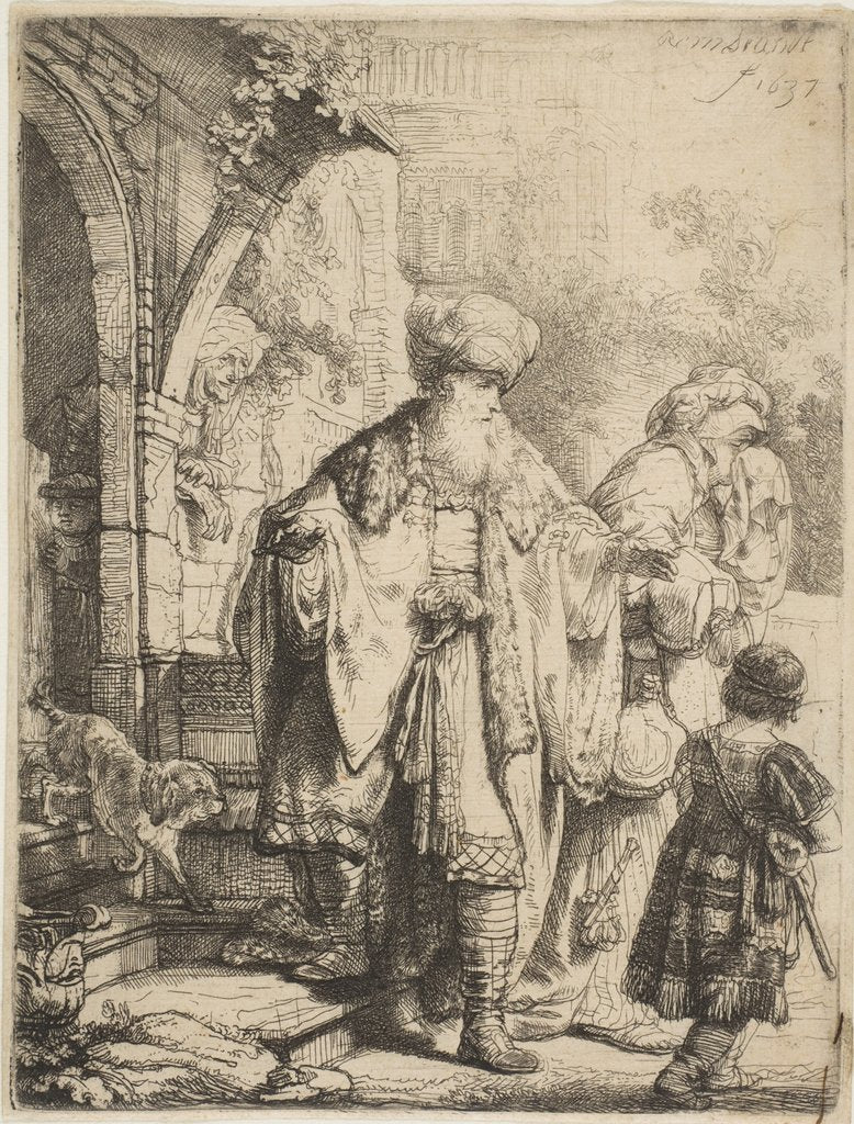 Detail of Abraham Casting Out Hagar and Ishmael, 1637 by Rembrandt Harmensz van Rijn