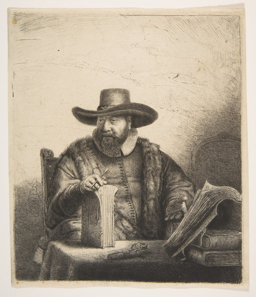 Detail of Cornelis Claesz Anslo, Preacher by Rembrandt Harmensz van Rijn