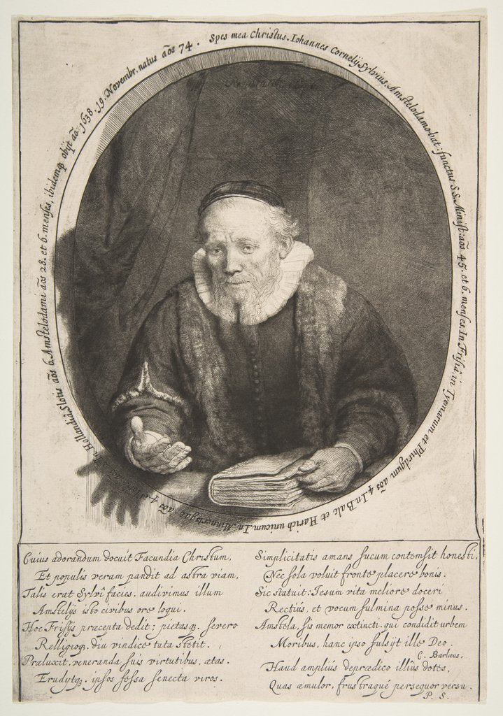 Detail of Jan Cornelisz. Sylvius, preacher, 1646 by Rembrandt Harmensz van Rijn