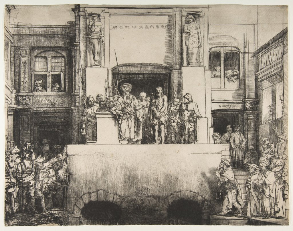 Detail of Christ Presented to the People, 1655 by Rembrandt Harmensz van Rijn