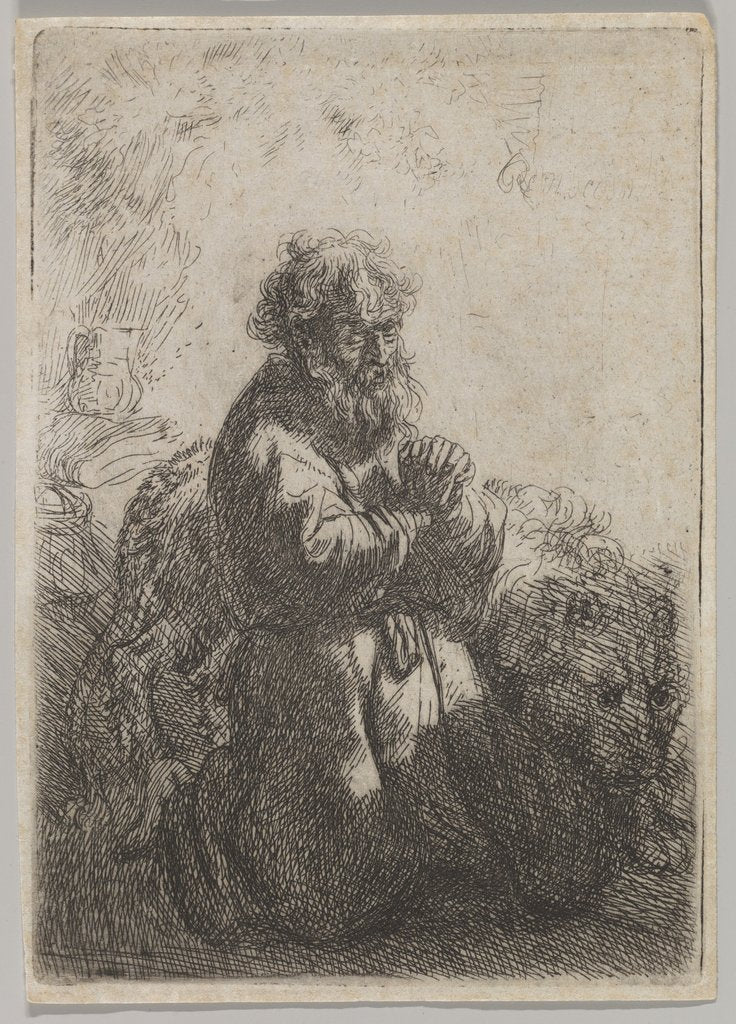 Detail of St. Jerome in Prayer, 1635 by Rembrandt Harmensz van Rijn