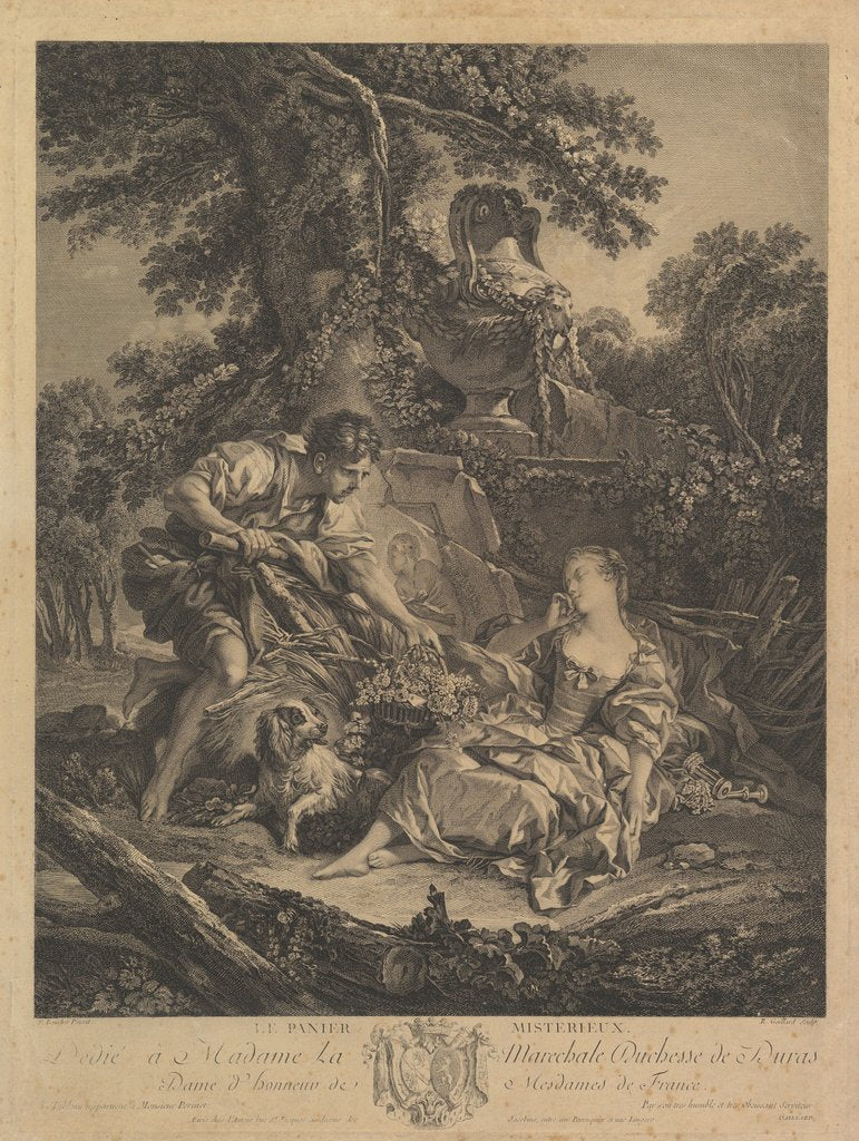 Detail of Le Panier Misterieux, 18th century by Rene Gaillard