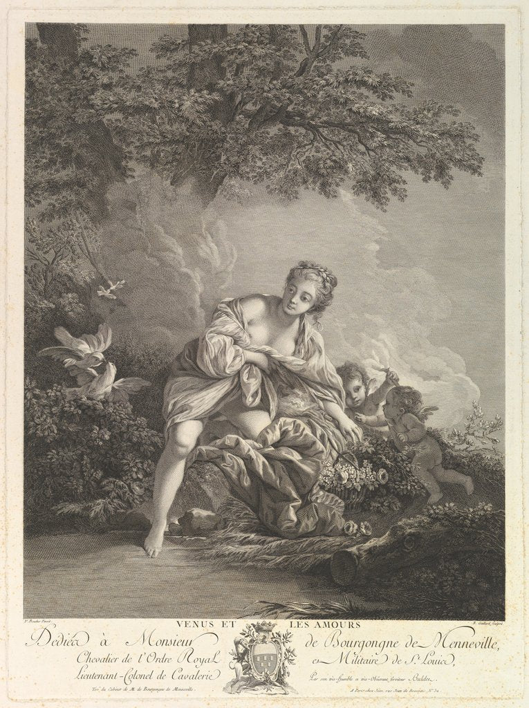 Detail of Venus et les Amours, 18th century by Rene Gaillard