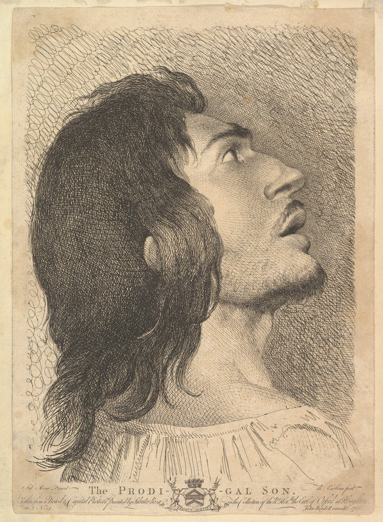 Detail of Head in Profile of Prodigal Son, 1766 by Richard Earlom