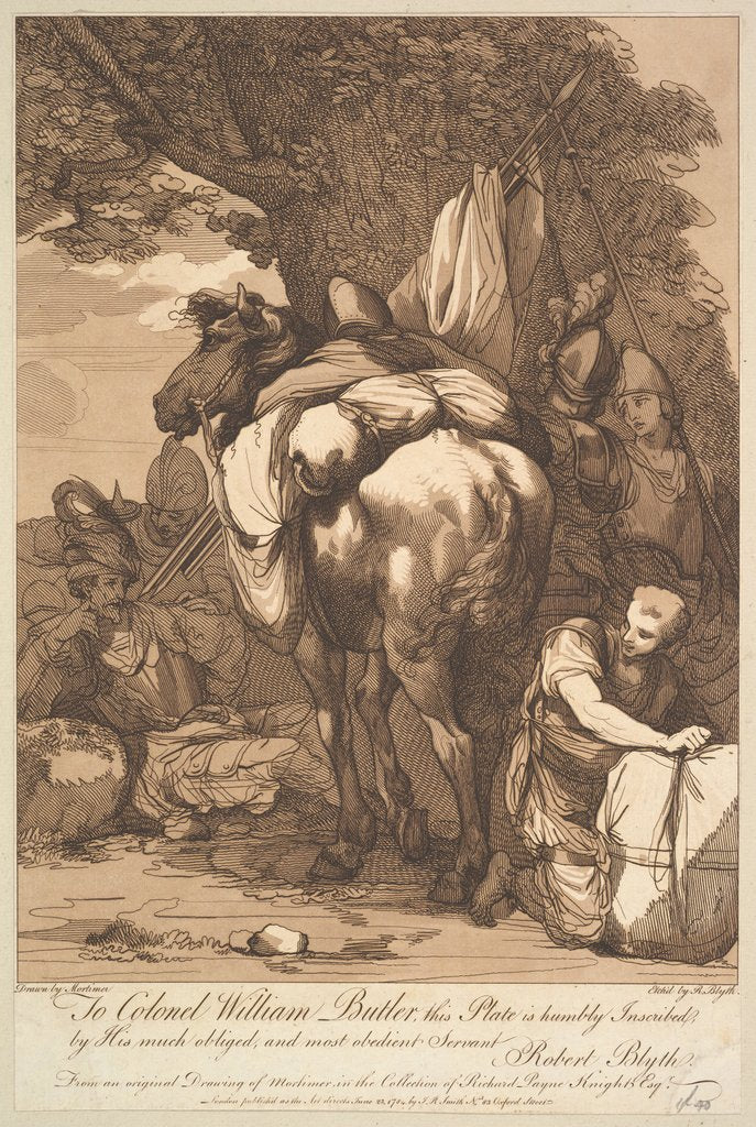 Detail of Packhorse with Soldiers, June 23, 1784 by Robert Blyth
