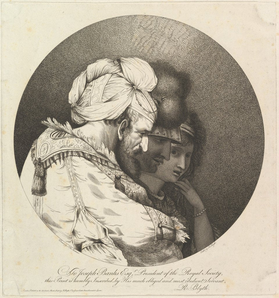 Detail of Three Oriental Heads, March 5, 1780 by Robert Blyth