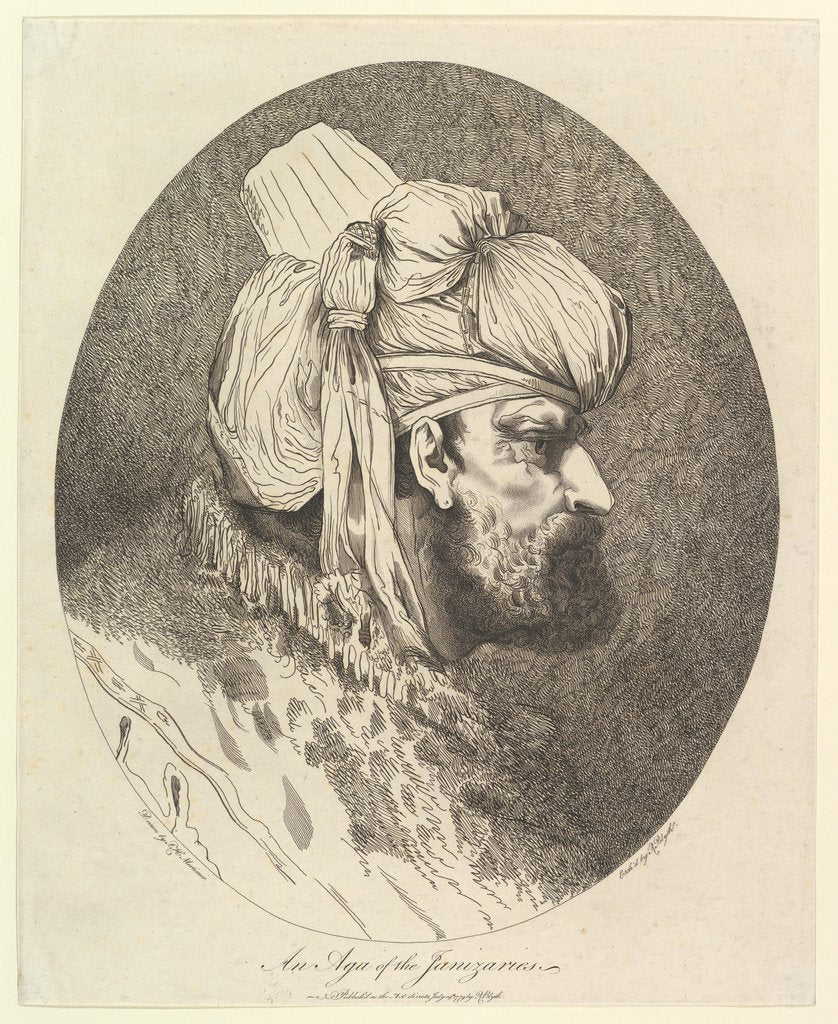 Detail of An Aga of the Janizaries, July 19, 1779 by Robert Blyth